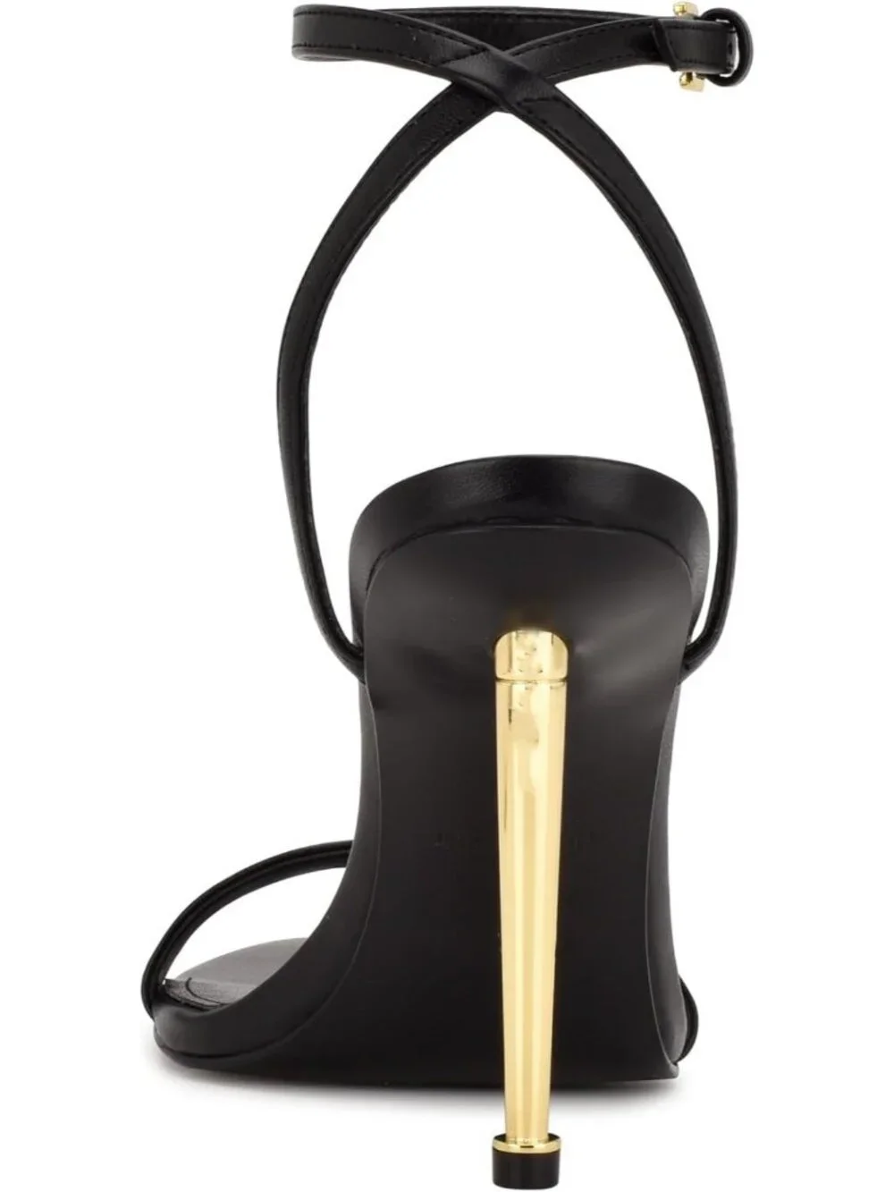 Women's Black Open Toe Ankle Strap Reina Lightweight Stiletto Heel Sandal Shoes